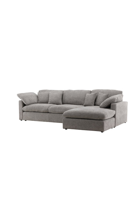 Amalfi Ecksofa - dunkelgrau/Polyester - Chaiselongue Sofas - ALVAHOME