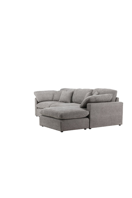Amalfi Ecksofa - dunkelgrau/Polyester - Chaiselongue Sofas - ALVAHOME