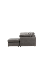 Amalfi Ecksofa - dunkelgrau/Polyester - Chaiselongue Sofas - ALVAHOME