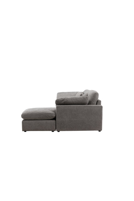 Amalfi Ecksofa - dunkelgrau/Polyester - Chaiselongue Sofas - ALVAHOME