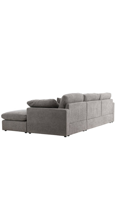 Amalfi Ecksofa - dunkelgrau/Polyester - Chaiselongue Sofas - ALVAHOME