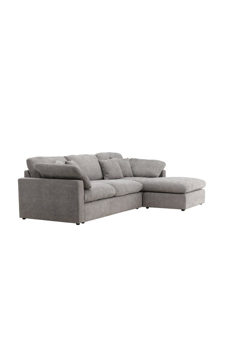 Amalfi Ecksofa - dunkelgrau/Polyester - Chaiselongue Sofas - ALVAHOME