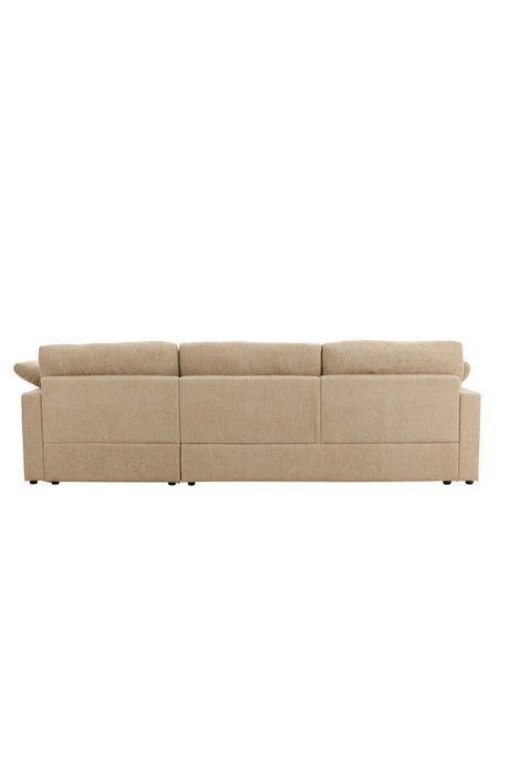 Amalfi Ecksofa - sand/Polyester - Chaiselongue Sofas - ALVAHOME