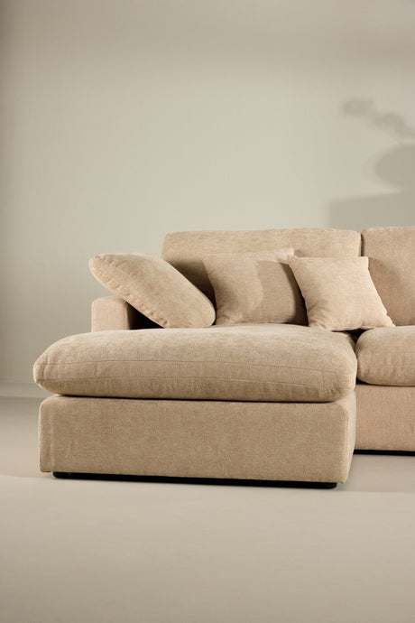 Amalfi Ecksofa - sand/Polyester - Chaiselongue Sofas - ALVAHOME