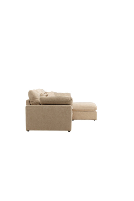 Amalfi Ecksofa - sand/Polyester - Chaiselongue Sofas - ALVAHOME