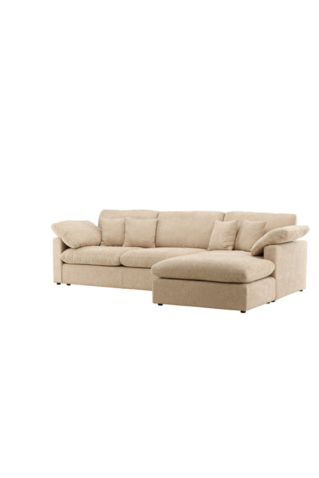 Amalfi Ecksofa - sand/Polyester - Chaiselongue Sofas - ALVAHOME