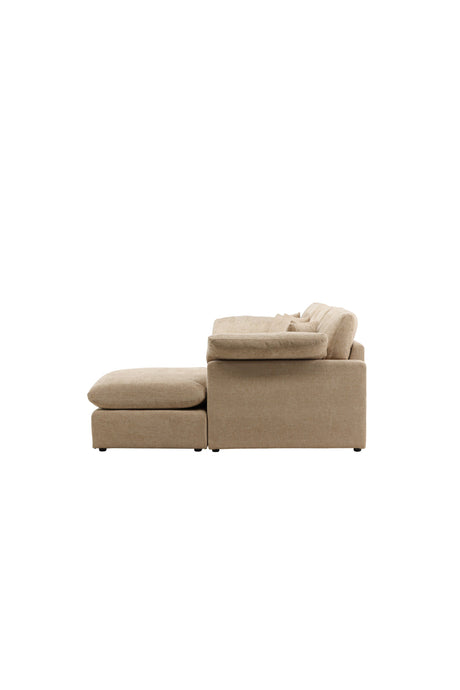 Amalfi Ecksofa - sand/Polyester - Chaiselongue Sofas - ALVAHOME