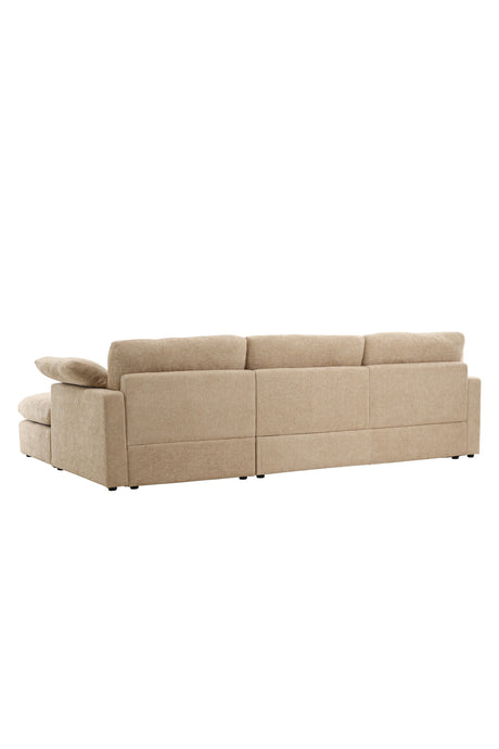 Amalfi Ecksofa - sand/Polyester - Chaiselongue Sofas - ALVAHOME