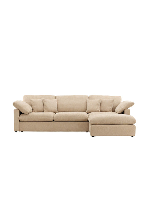 Amalfi Ecksofa - sand/Polyester - Chaiselongue Sofas - ALVAHOME