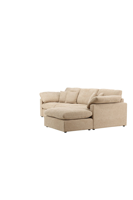 Amalfi Ecksofa - sand/Polyester - Chaiselongue Sofas - ALVAHOME