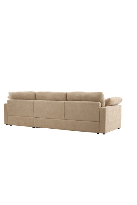 Amalfi Ecksofa - sand/Polyester - Chaiselongue Sofas - ALVAHOME