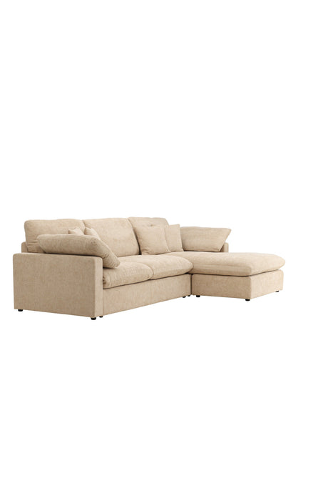 Amalfi Ecksofa - sand/Polyester - Chaiselongue Sofas - ALVAHOME