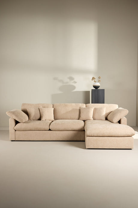 Amalfi Ecksofa - sand/Polyester - Chaiselongue Sofas - ALVAHOME