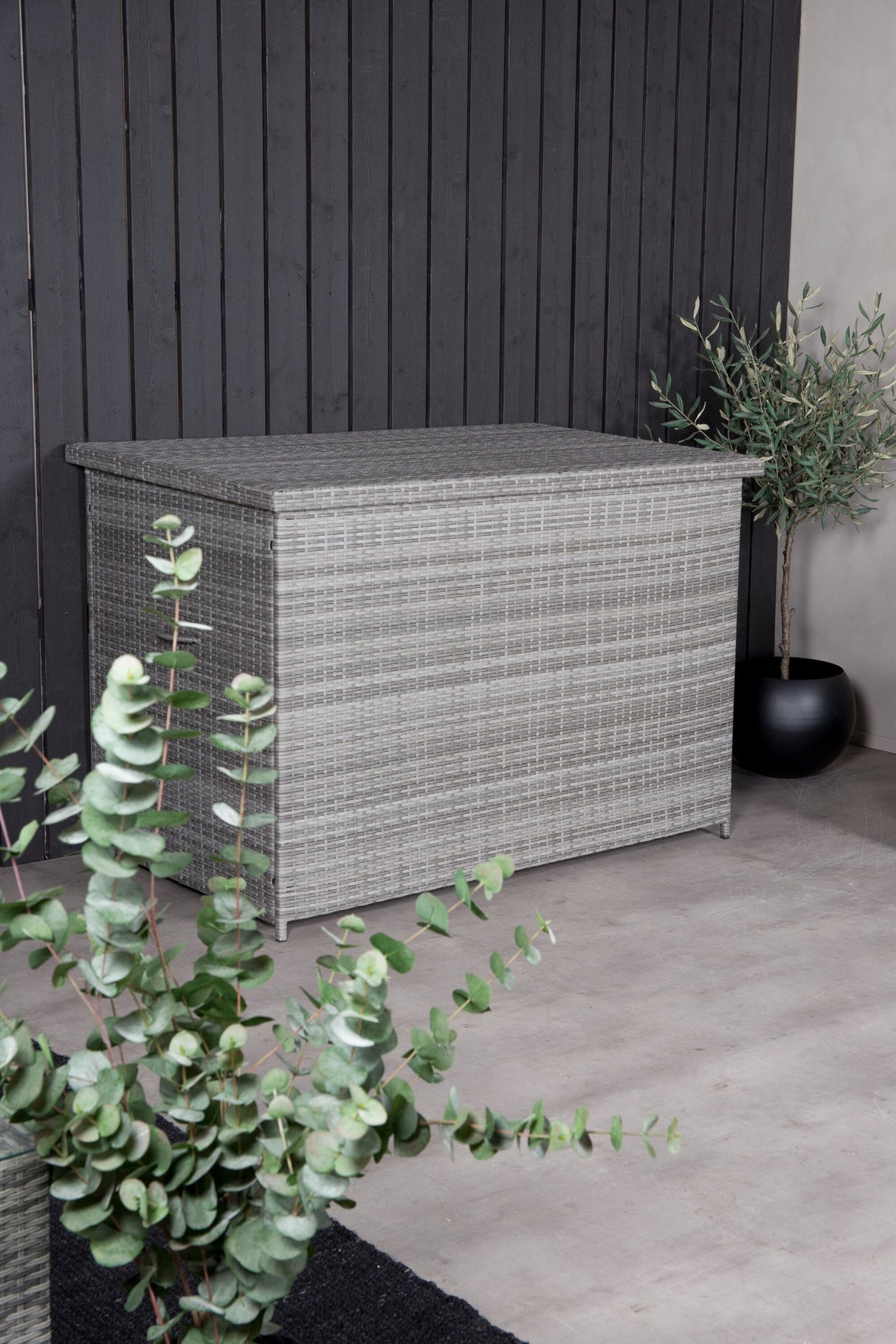 Amazon Kissenbox - grau/Weidengeflecht - Kissenboxen - ALVAHOME