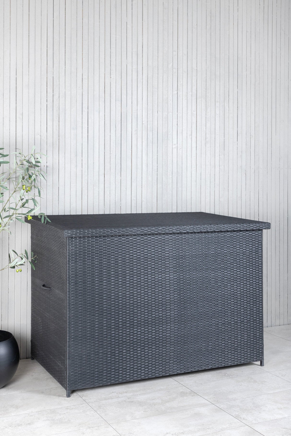 Amazon Kissenbox - schwarz/Weidengeflecht - Kissenboxen - ALVAHOME