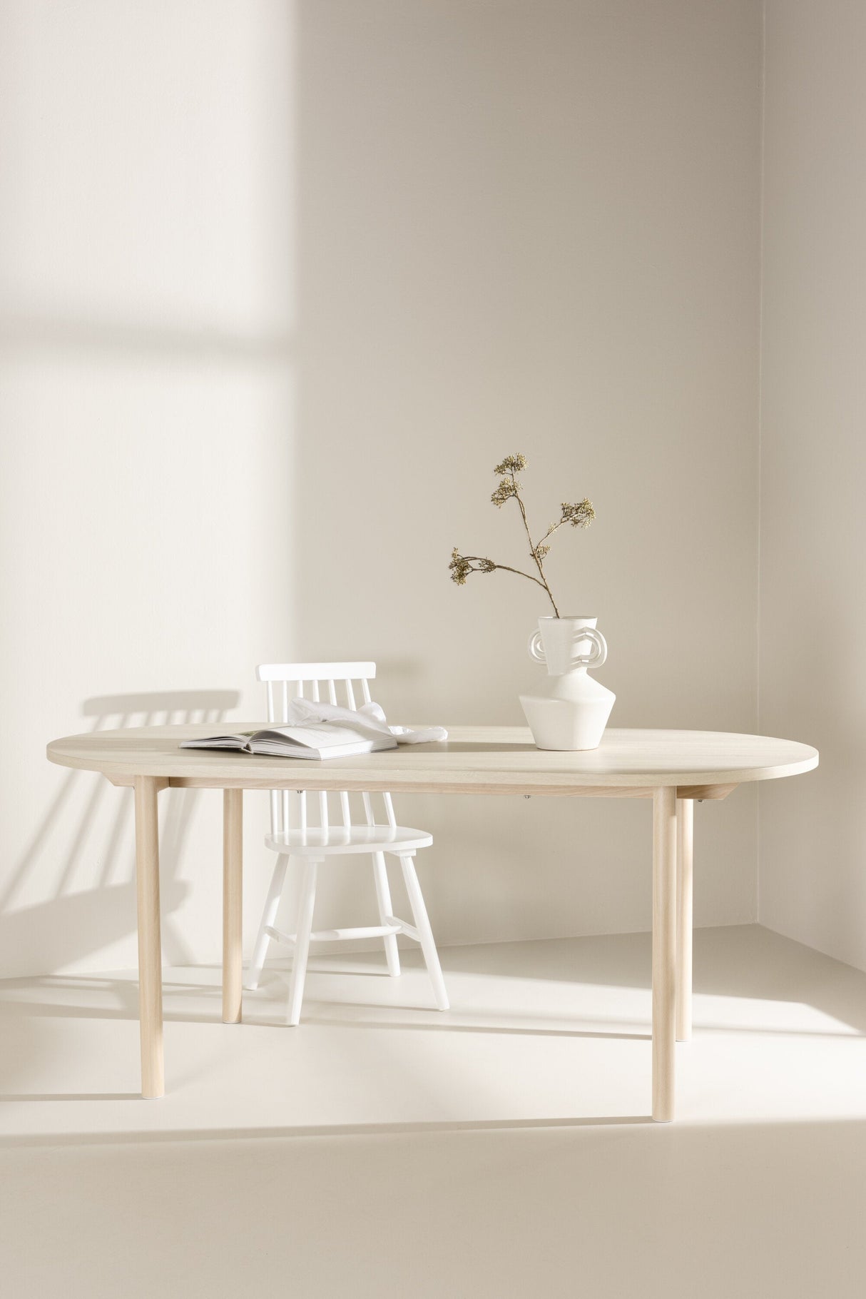 Andy ovaler Esstisch - white - wash/MDF - Ovale Esstische - ALVAHOME