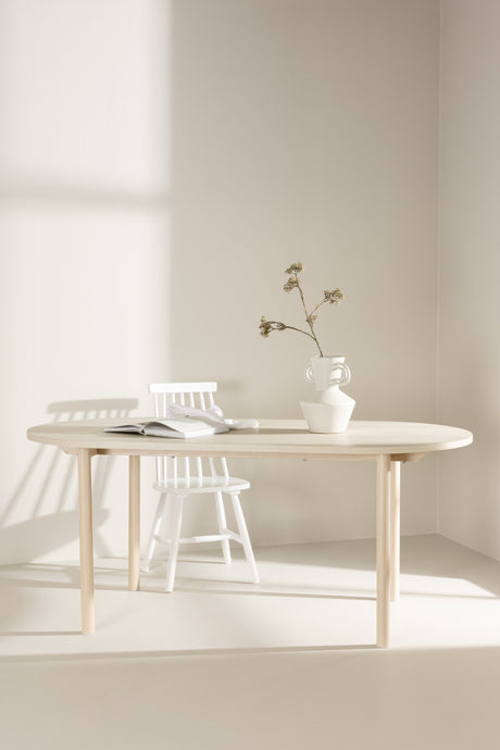 Andy ovaler Esstisch - white - wash/MDF - Ovale Esstische - ALVAHOME