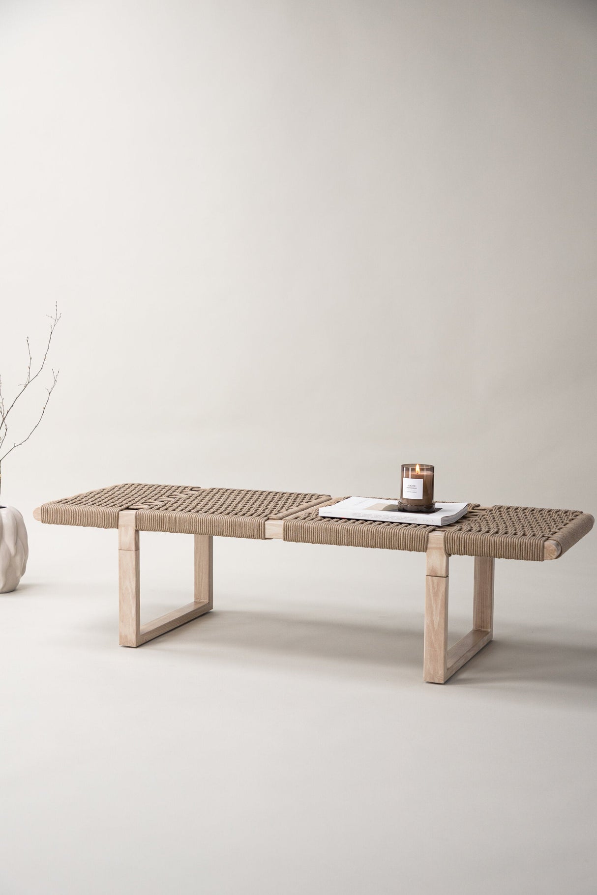 Ängön Sitzbank - natur/Stahl - Sitzbänke - ALVAHOME