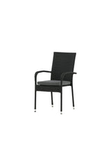 Anna Outdoor - Essstuhl - schwarz/Weidengeflecht - Outdoor - Essstühle - ALVAHOME