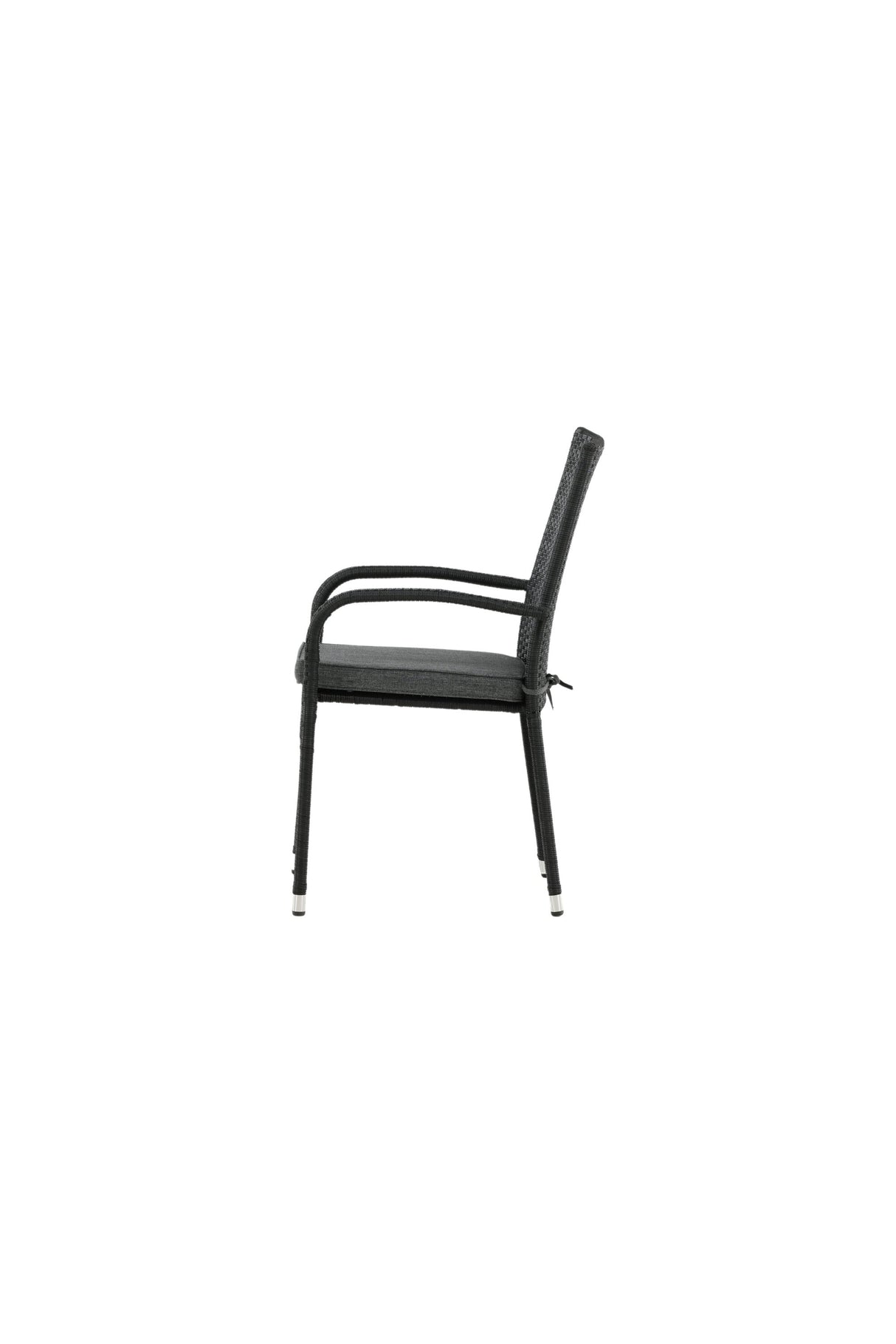 Anna Outdoor - Essstuhl - schwarz/Weidengeflecht - Outdoor - Essstühle - ALVAHOME
