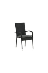 Anna Outdoor - Essstuhl - schwarz/Weidengeflecht - Outdoor - Essstühle - ALVAHOME