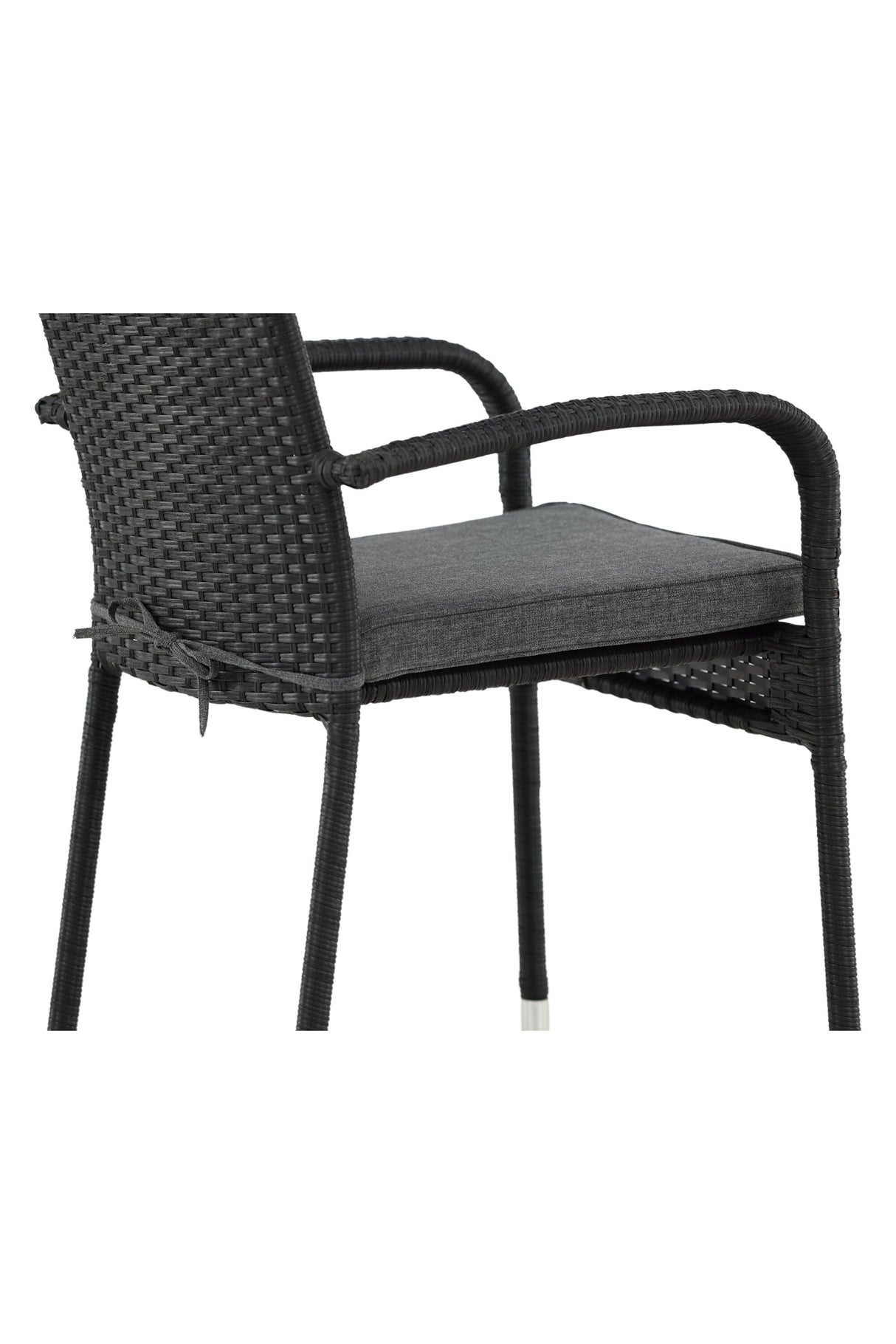 Anna Outdoor - Essstuhl - schwarz/Weidengeflecht - Outdoor - Essstühle - ALVAHOME