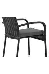 Anna Outdoor - Essstuhl - schwarz/Weidengeflecht - Outdoor - Essstühle - ALVAHOME