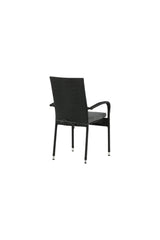 Anna Outdoor - Essstuhl - schwarz/Weidengeflecht - Outdoor - Essstühle - ALVAHOME