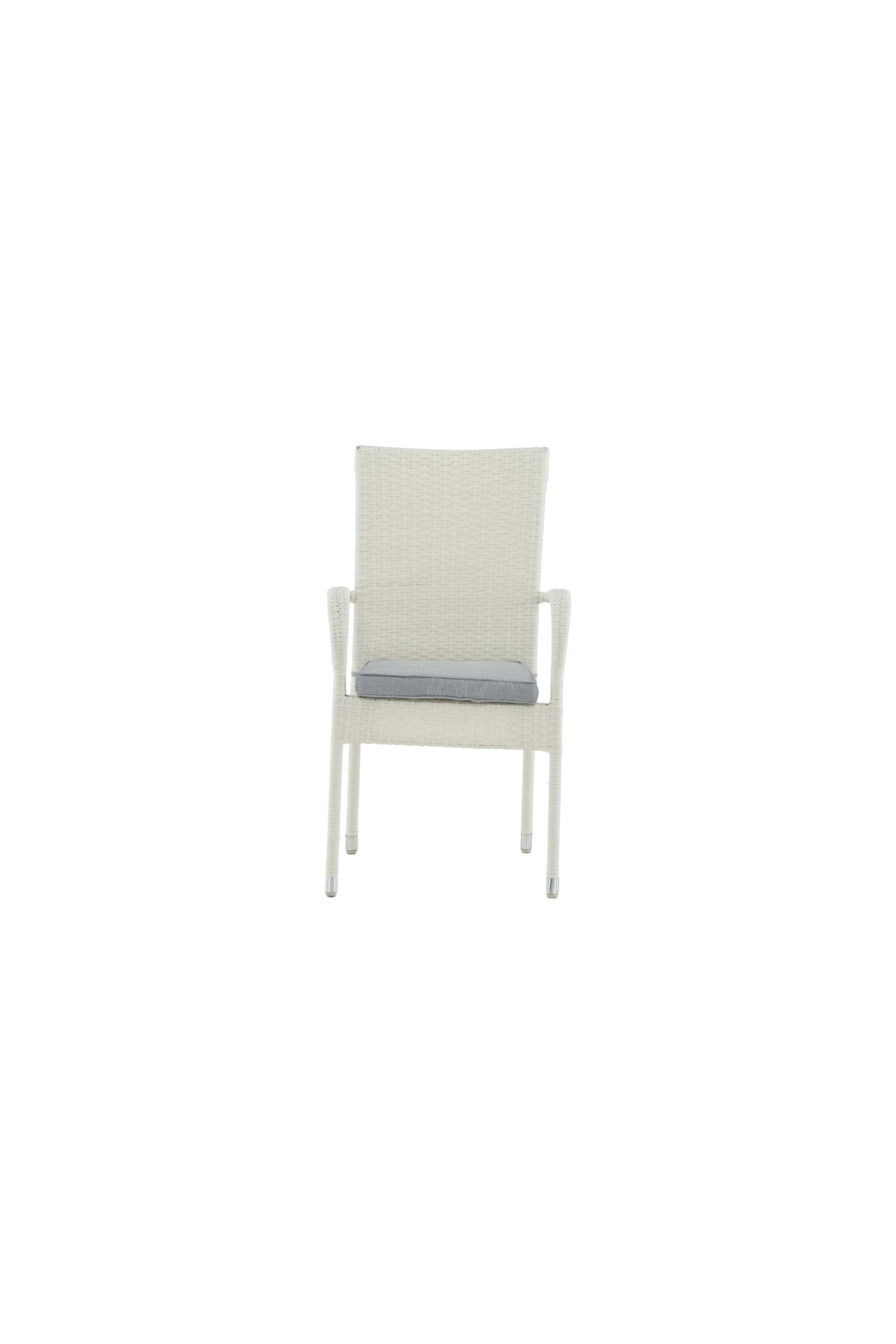 Anna Outdoor - Essstuhl - weiß/Weidengeflecht - Outdoor - Essstühle - ALVAHOME