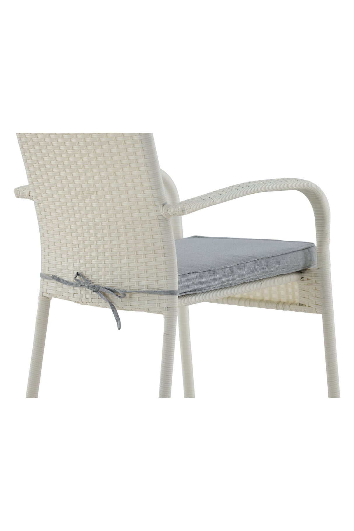 Anna Outdoor - Essstuhl - weiß/Weidengeflecht - Outdoor - Essstühle - ALVAHOME