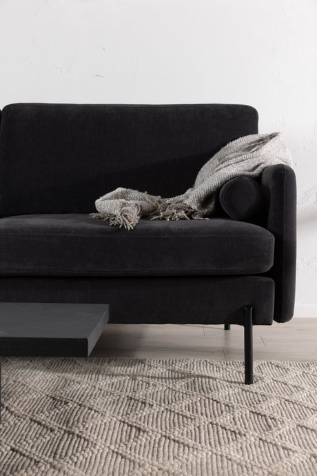 Antibes 3 - Sitzer Sofa - dunkelgrau/Polyester - 3 - Sitzer Sofas - ALVAHOME
