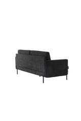 Antibes 3 - Sitzer Sofa - dunkelgrau/Polyester - 3 - Sitzer Sofas - ALVAHOME