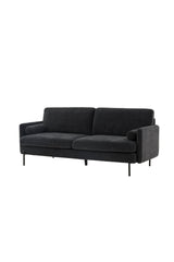 Antibes 3 - Sitzer Sofa - dunkelgrau/Polyester - 3 - Sitzer Sofas - ALVAHOME