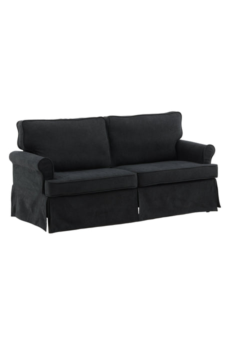 Anton 2 - Sitzer Sofa - schwarz/Polyester - 2 - Sitzer Sofas - ALVAHOME