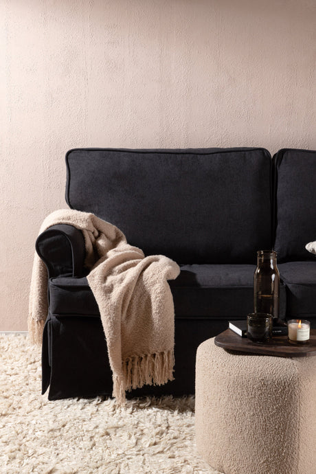 Anton 2 - Sitzer Sofa - schwarz/Polyester - 2 - Sitzer Sofas - ALVAHOME