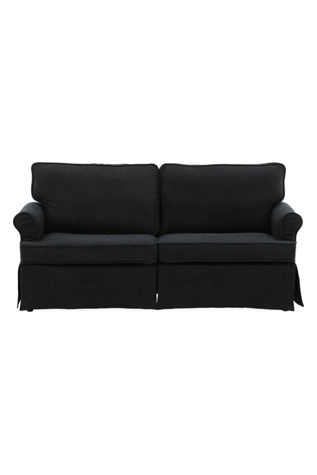 Anton 2 - Sitzer Sofa - schwarz/Polyester - 2 - Sitzer Sofas - ALVAHOME