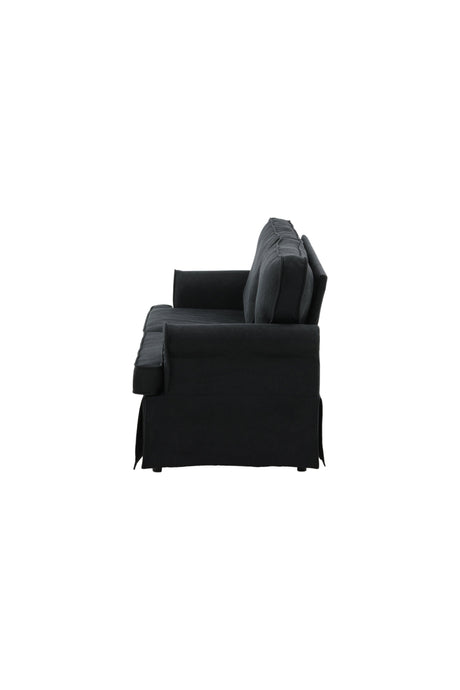 Anton 2 - Sitzer Sofa - schwarz/Polyester - 2 - Sitzer Sofas - ALVAHOME