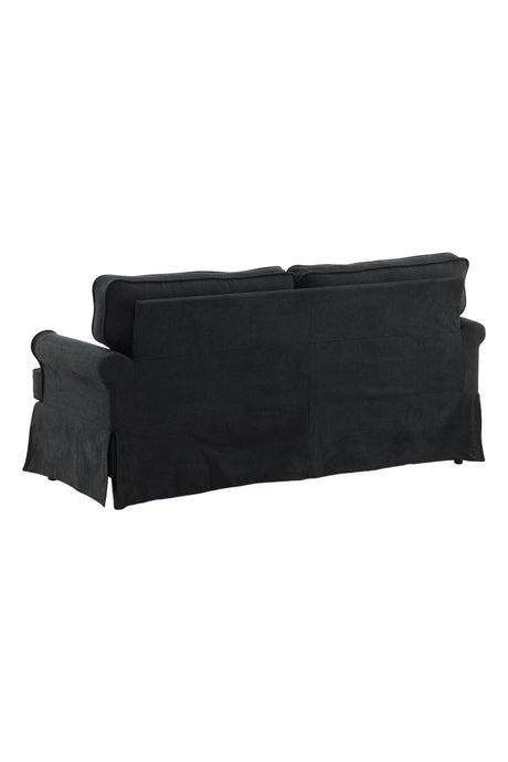 Anton 2 - Sitzer Sofa - schwarz/Polyester - 2 - Sitzer Sofas - ALVAHOME