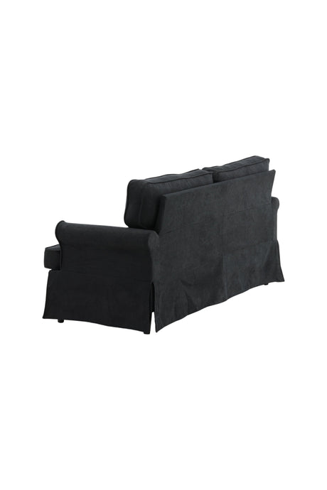 Anton 2 - Sitzer Sofa - schwarz/Polyester - 2 - Sitzer Sofas - ALVAHOME