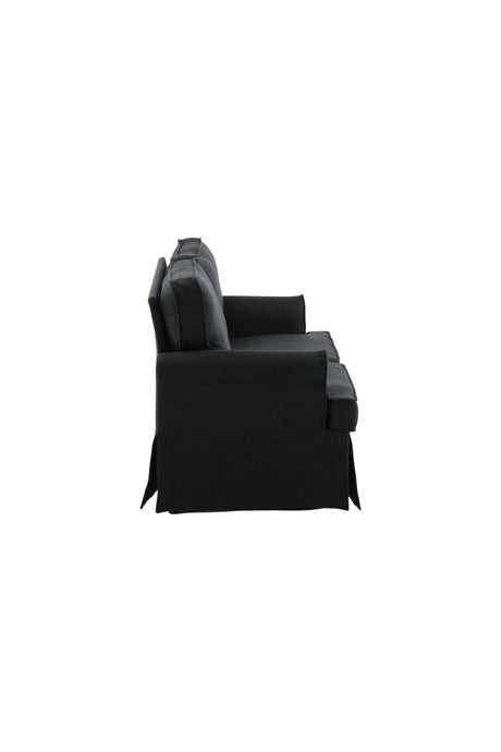 Anton 2 - Sitzer Sofa - schwarz/Polyester - 2 - Sitzer Sofas - ALVAHOME