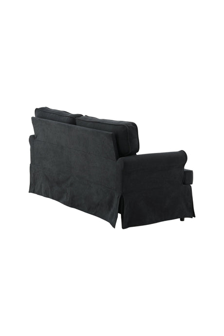 Anton 2 - Sitzer Sofa - schwarz/Polyester - 2 - Sitzer Sofas - ALVAHOME