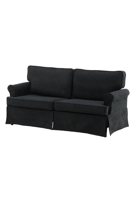 Anton 2 - Sitzer Sofa - schwarz/Polyester - 2 - Sitzer Sofas - ALVAHOME