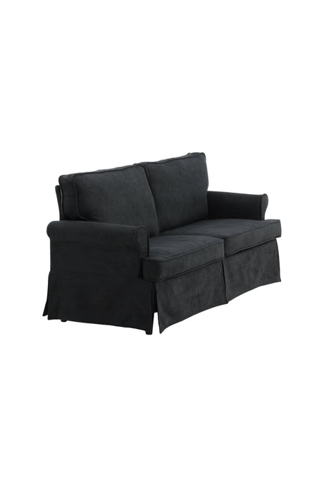 Anton 2 - Sitzer Sofa - schwarz/Polyester - 2 - Sitzer Sofas - ALVAHOME
