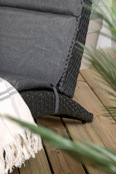 Archie Outdoor Sun - Lounge - schwarz/Weidengeflecht - Outdoor Sun - Lounges - ALVAHOME