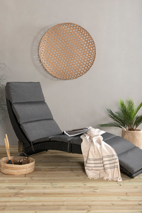 Archie Outdoor Sun - Lounge - schwarz/Weidengeflecht - Outdoor Sun - Lounges - ALVAHOME