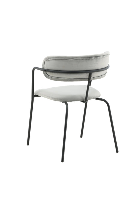 Arrow Esszimmerstuhl - grau/Polyester - Samt - Essstühle - ALVAHOME
