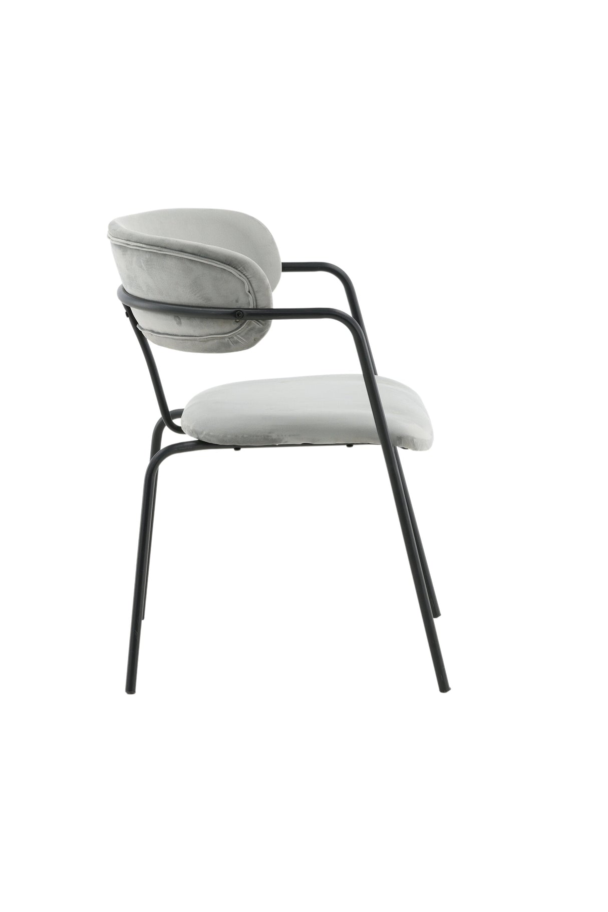 Arrow Esszimmerstuhl - grau/Polyester - Samt - Essstühle - ALVAHOME