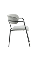 Arrow Esszimmerstuhl - grau/Polyester - Samt - Essstühle - ALVAHOME