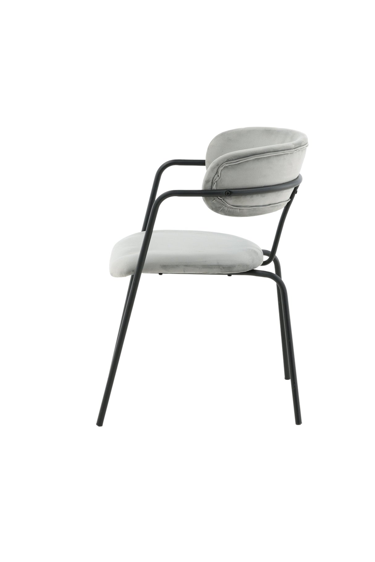 Arrow Esszimmerstuhl - grau/Polyester - Samt - Essstühle - ALVAHOME