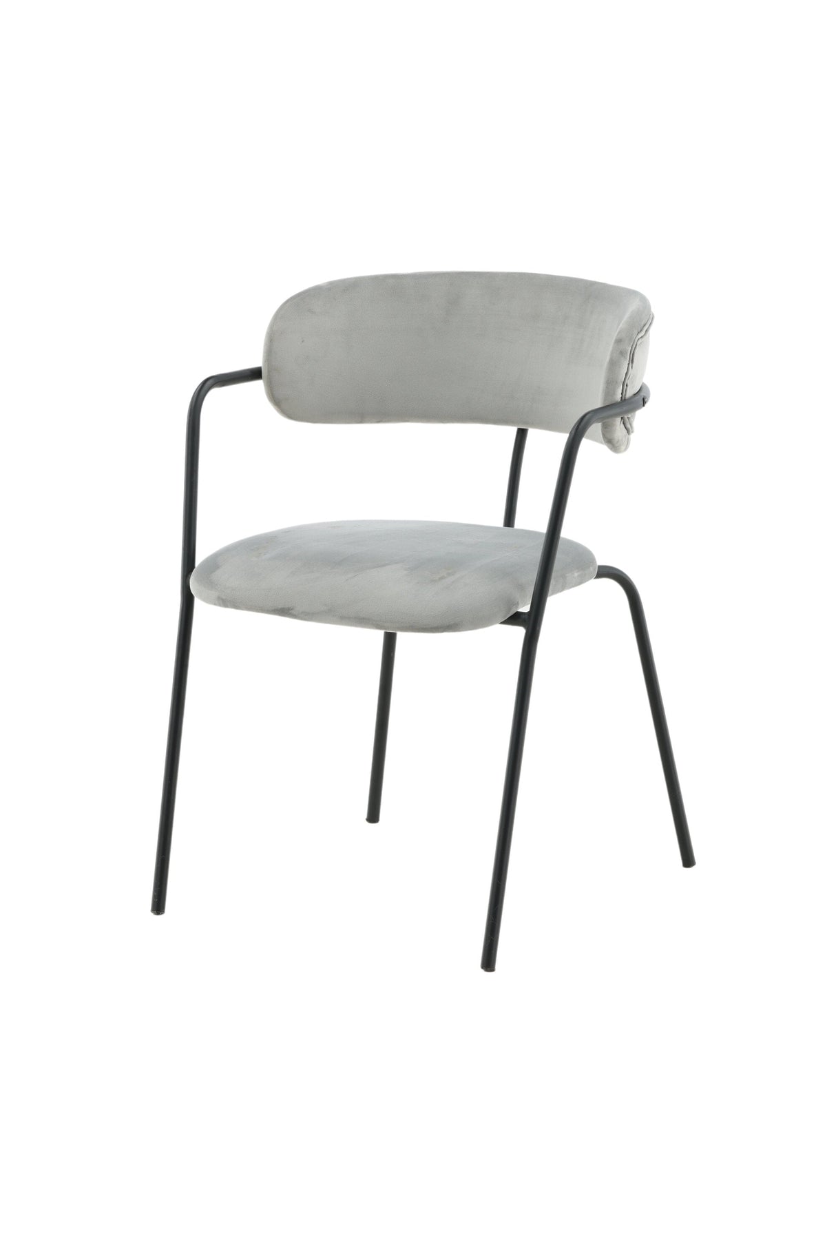 Arrow Esszimmerstuhl - grau/Polyester - Samt - Essstühle - ALVAHOME